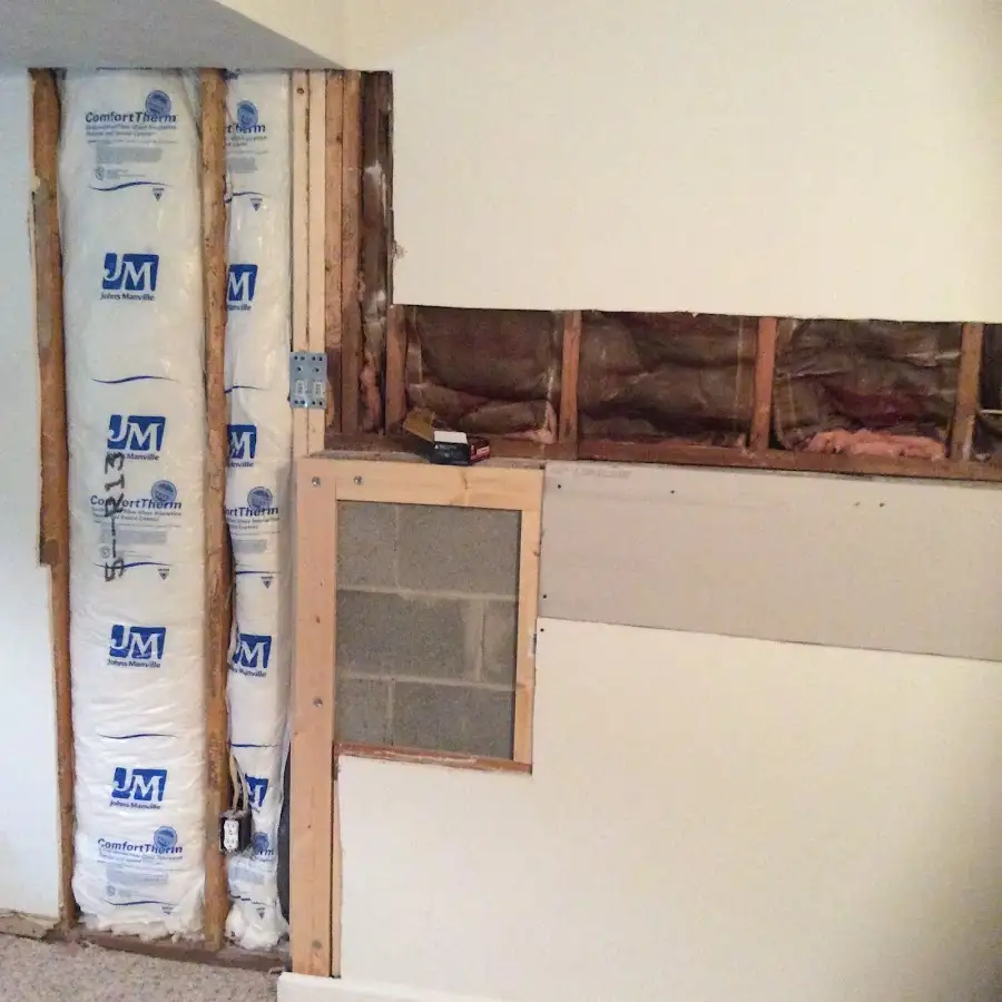 Wall insulation replacement during Structural Drying in Craig